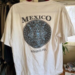 Aztec Design White T-Shirt